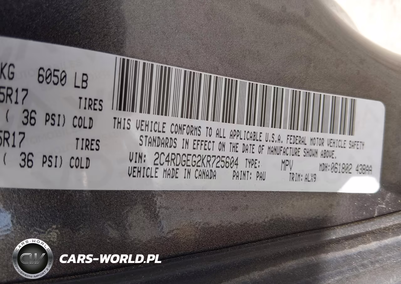 2019 Dodge Grand Caravan Gt VIN:2C4RDGEG2KR725604 - 9