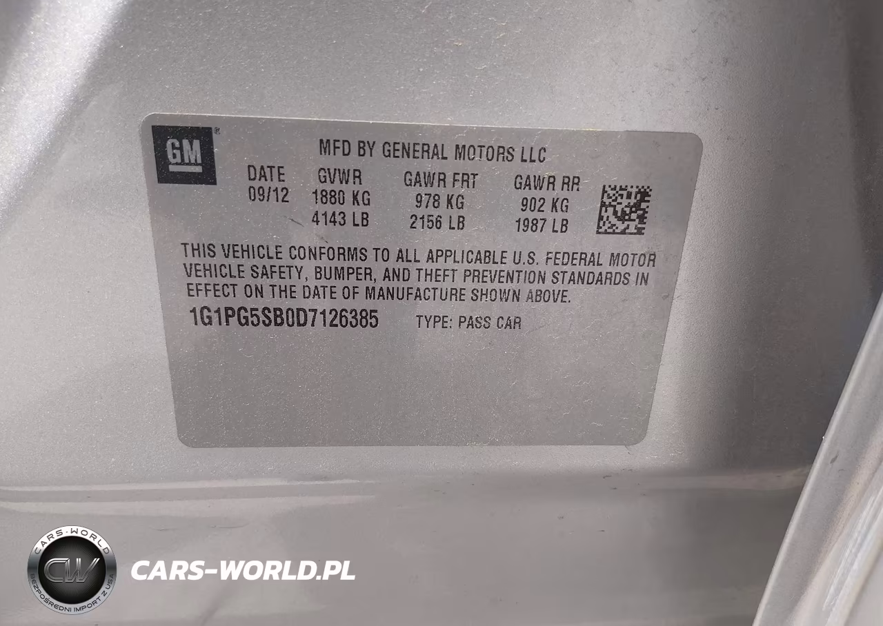 2013 Chevrolet Cruze Ltz VIN:1G1PG5SB0D7126385 - 9