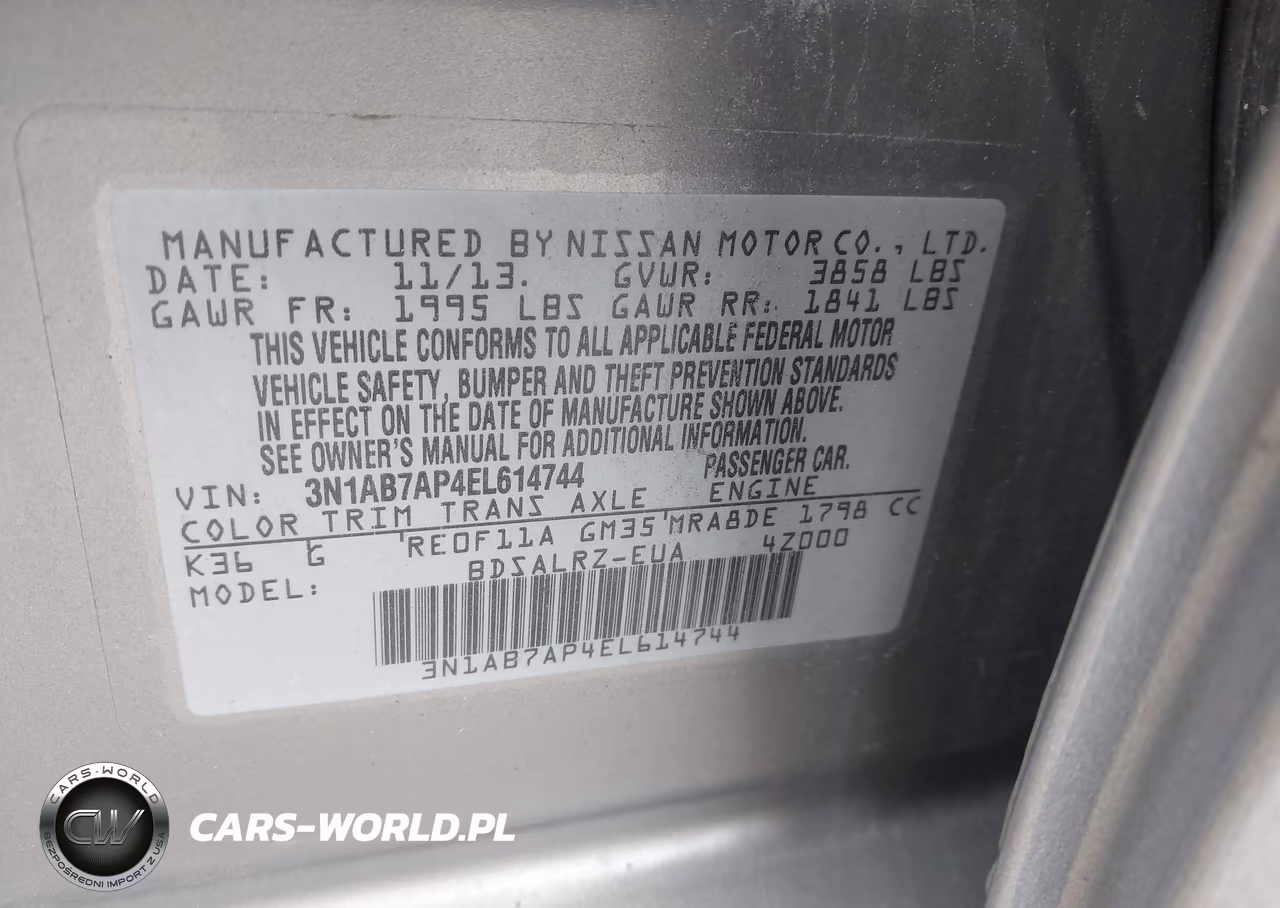 2014 Nissan Sentra Sr VIN:3N1AB7AP4EL614744 - 9