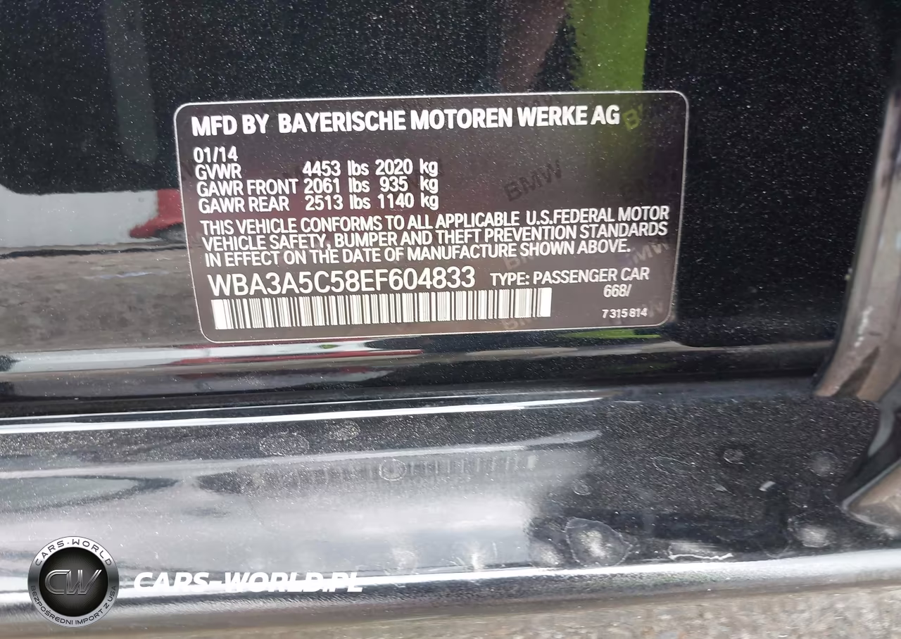 2014 BMW 328I VIN:WBA3A5C58EF604833 - 9
