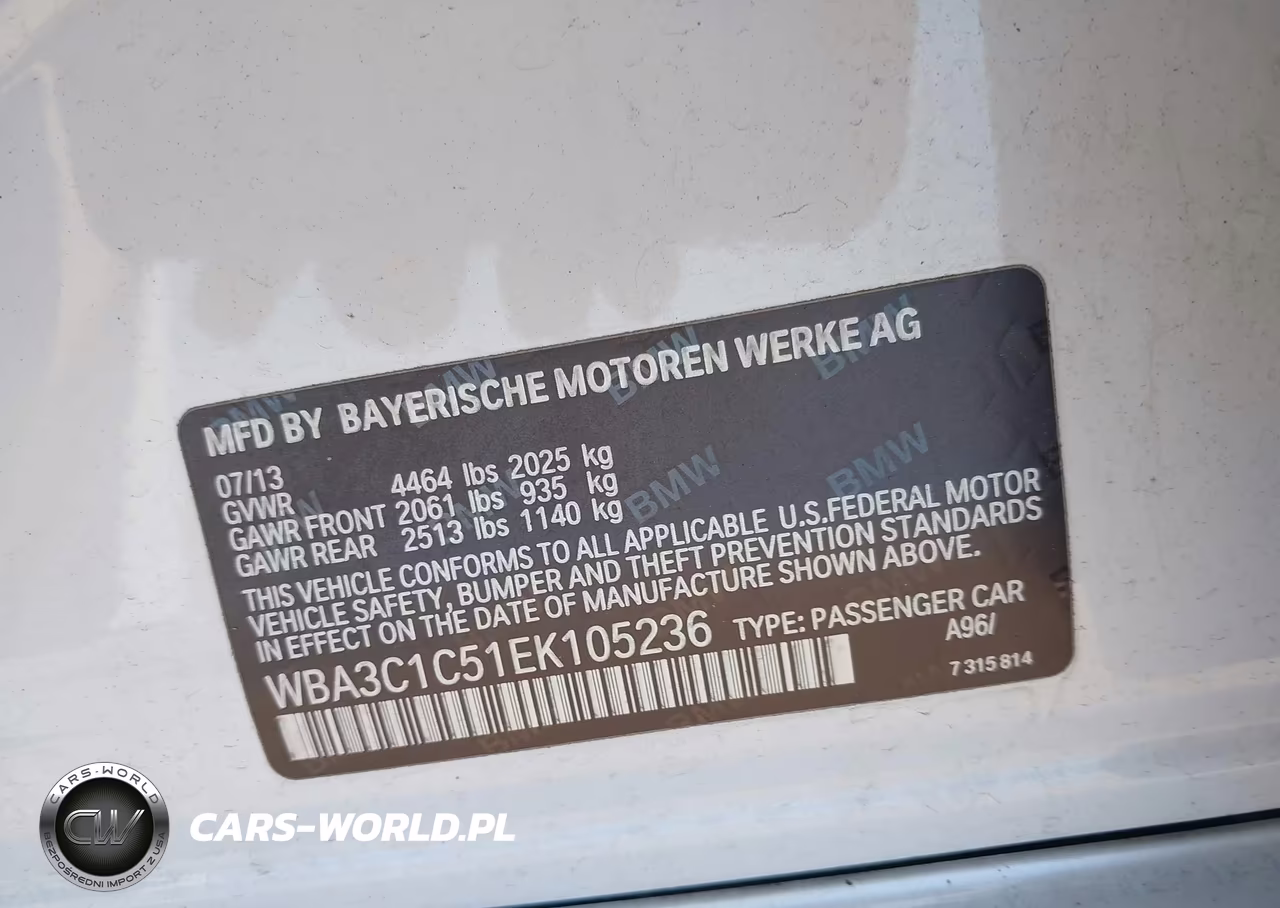2014 BMW 328I VIN:WBA3C1C51EK105236 - 9