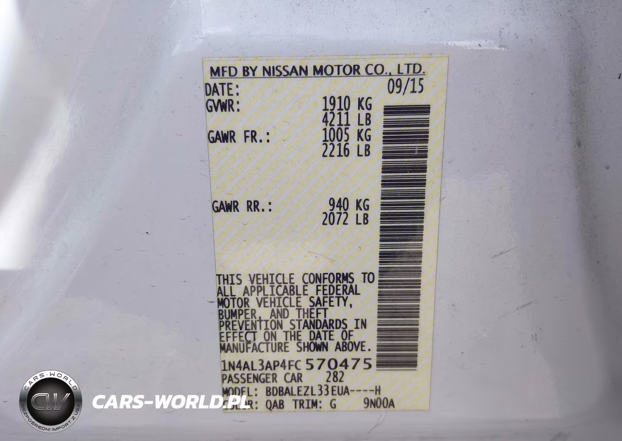 2015 Nissan Altima 2.5 S VIN:1N4AL3AP4FC570475 - 9