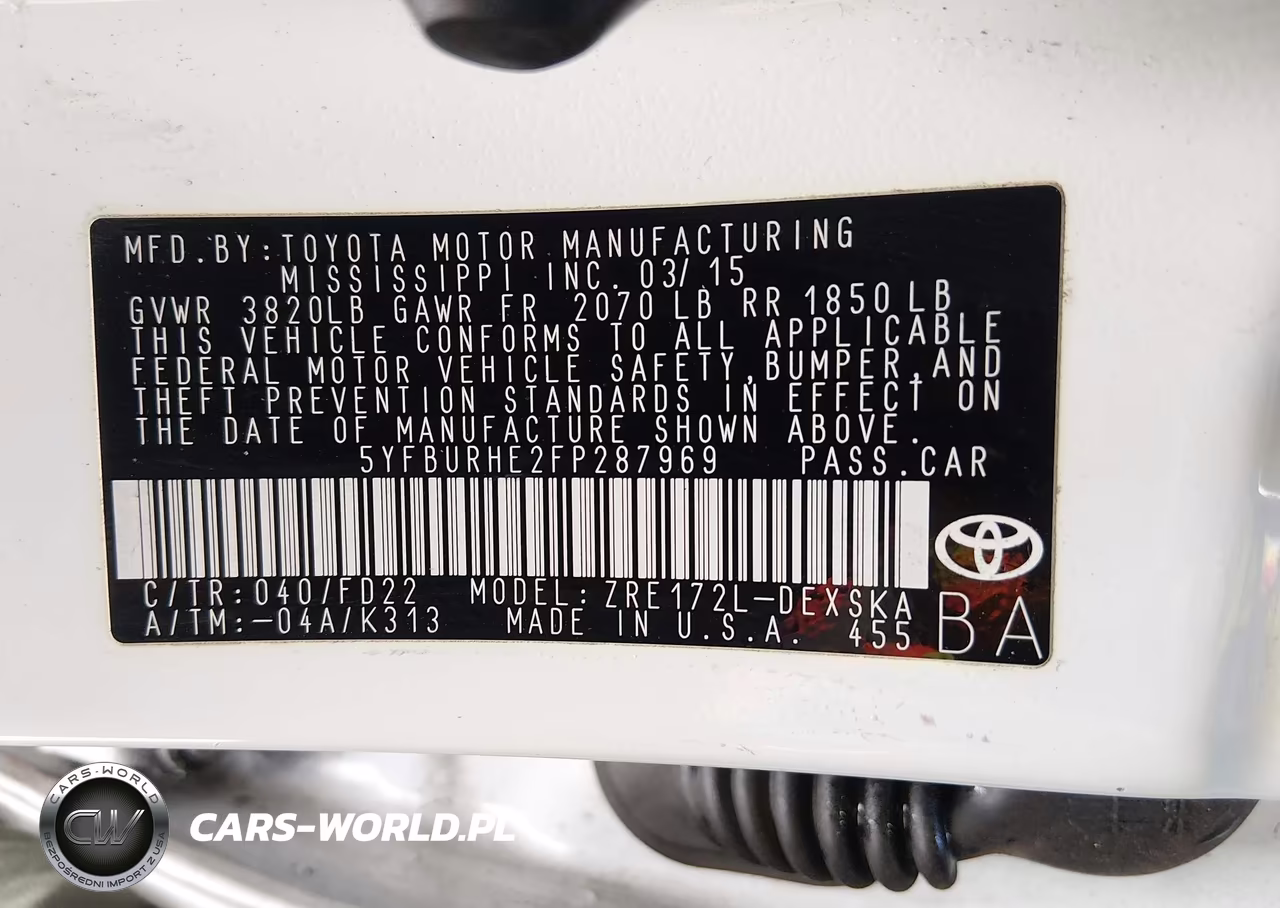 2015 Toyota Corolla S-S Plus-S Premium VIN:5YFBURHE2FP287969 - 9
