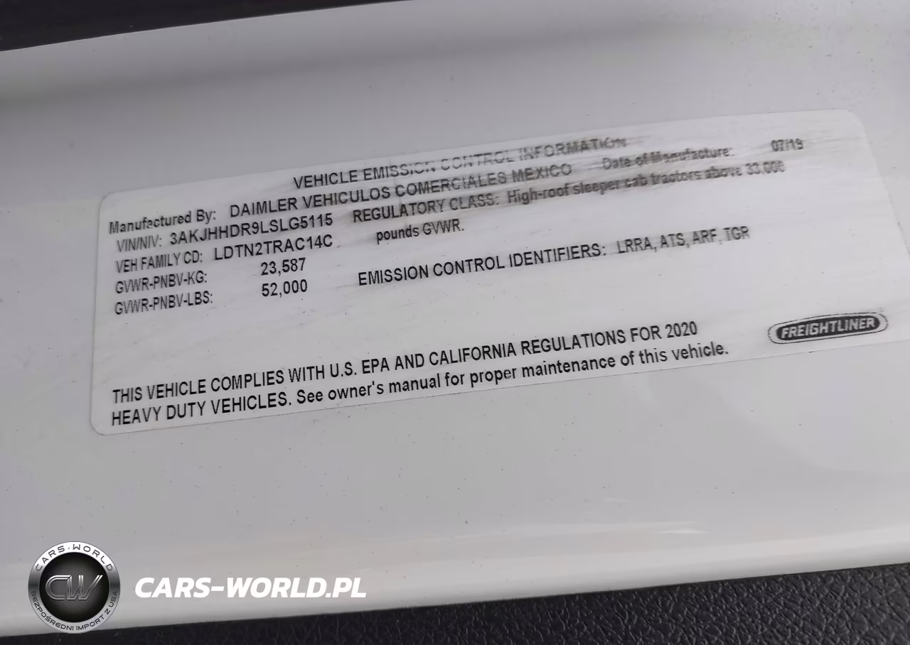 2020 Freightliner New Cascadia 126 VIN:3AKJHHDR9LSLG5115 - 8