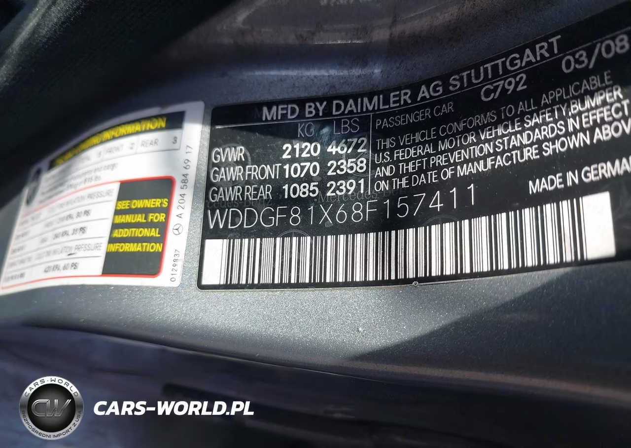 2008 Mercedes-Benz C 300 Luxury 4Matic-Sport 4Matic VIN:WDDGF81X68F157411 - 9