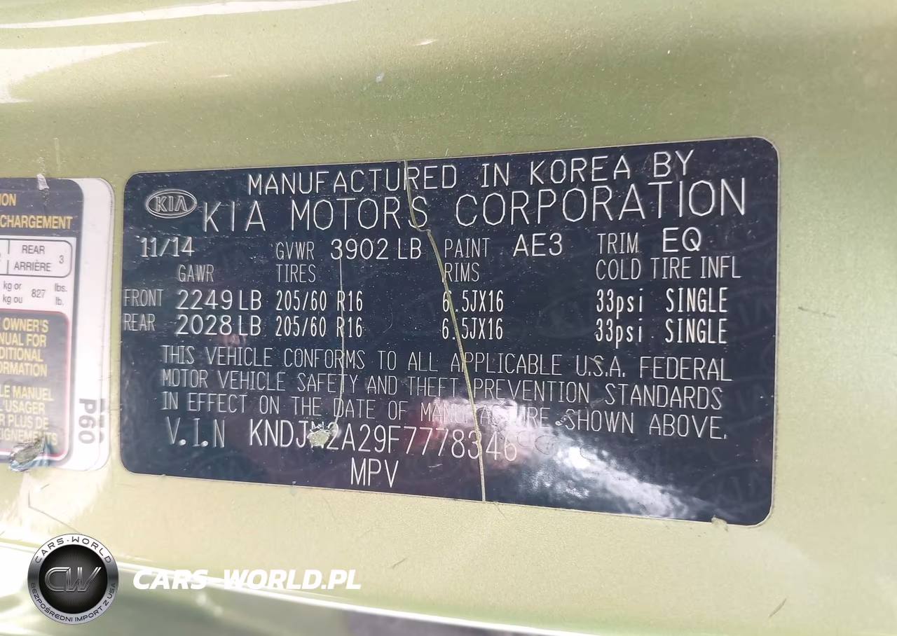2015 Kia Soul VIN:KNDJN2A29F7778346 - 9