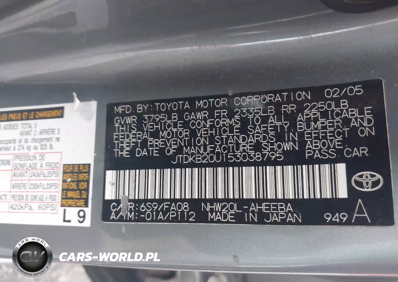 2005 Toyota Prius VIN:JTDKB20U153038795 - 9