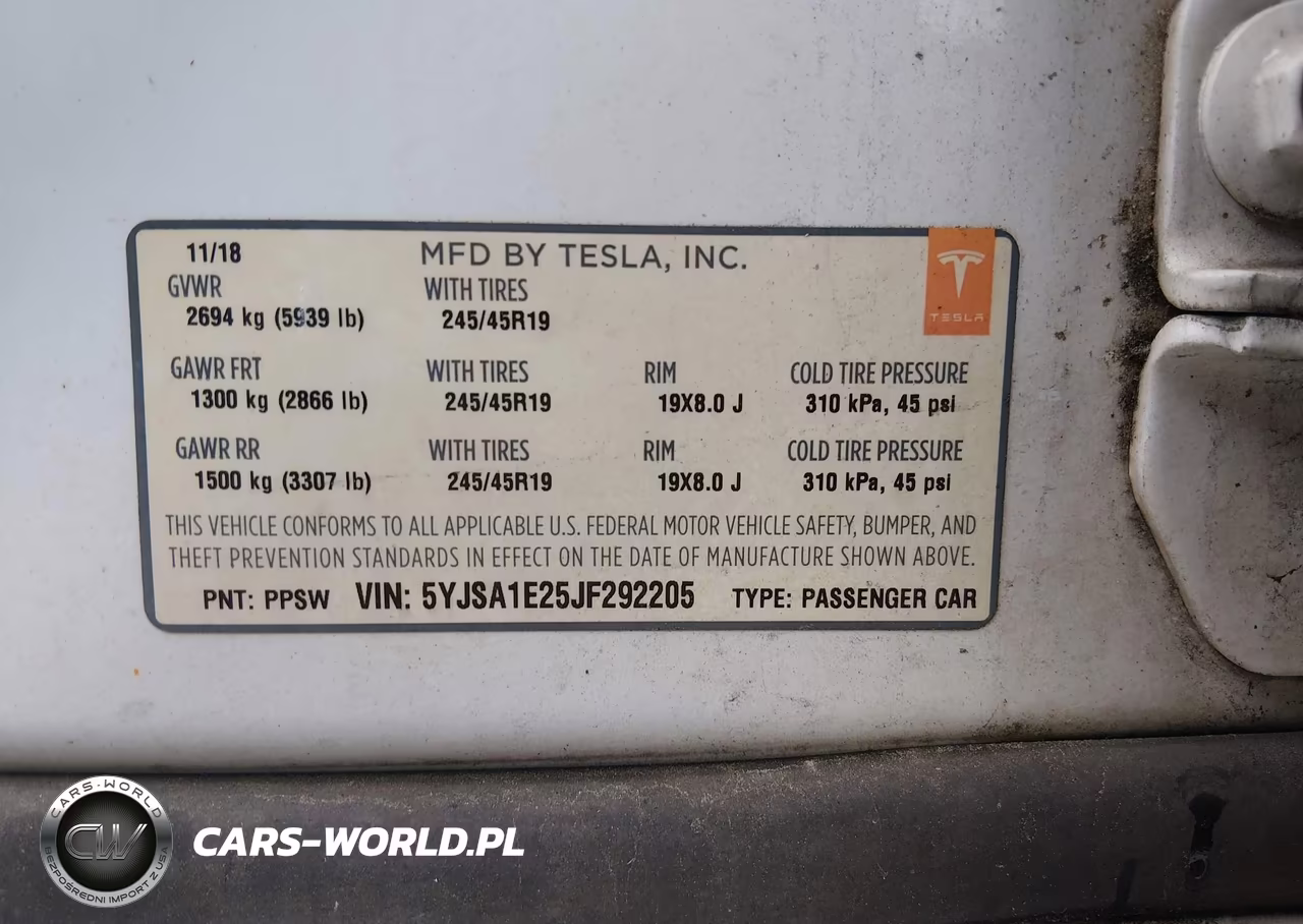 2018 Tesla Model S VIN:5YJSA1E25JF292205 - 9