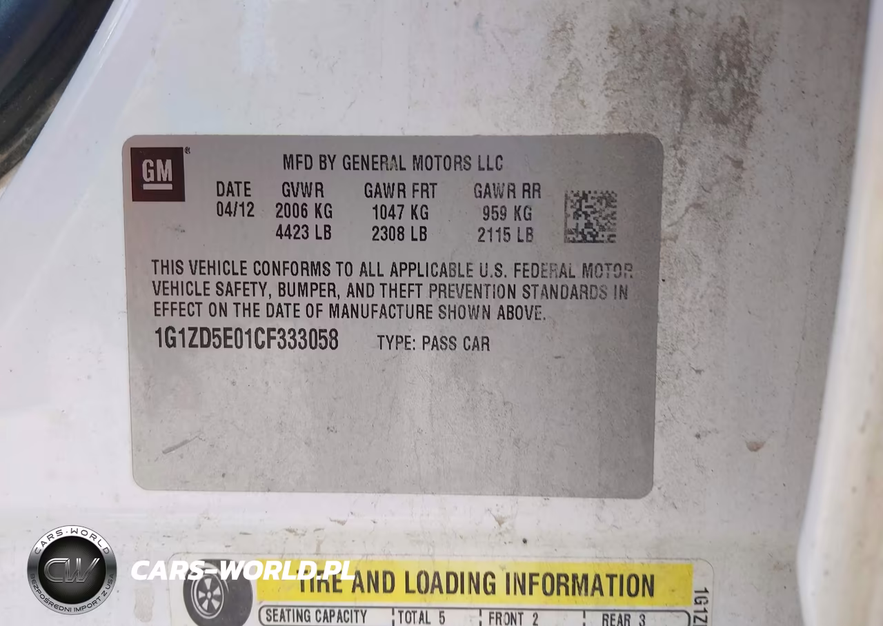 2012 Chevrolet Malibu 2Lt VIN:1G1ZD5E01CF333058 - 9