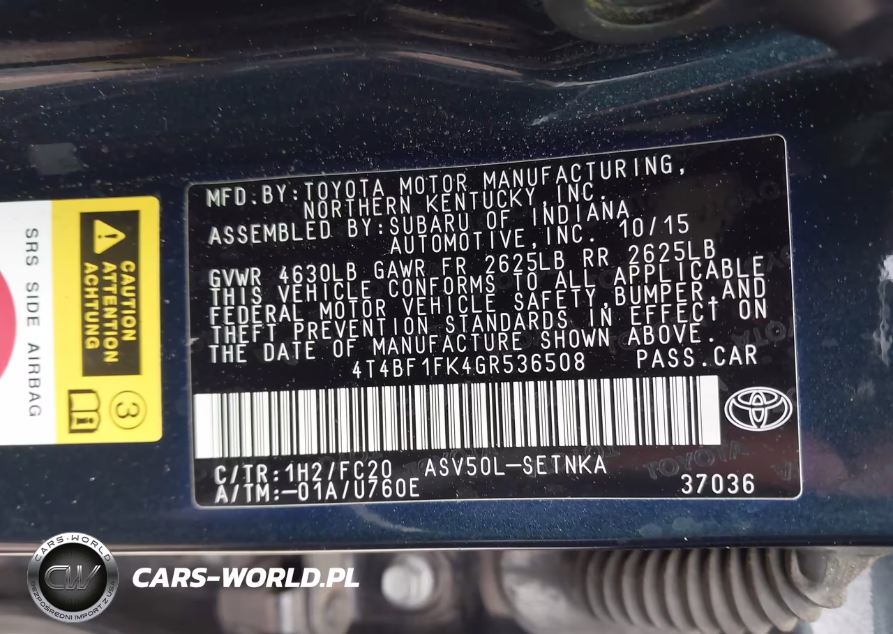 2016 Toyota Camry Le VIN:4T4BF1FK4GR536508 - 9