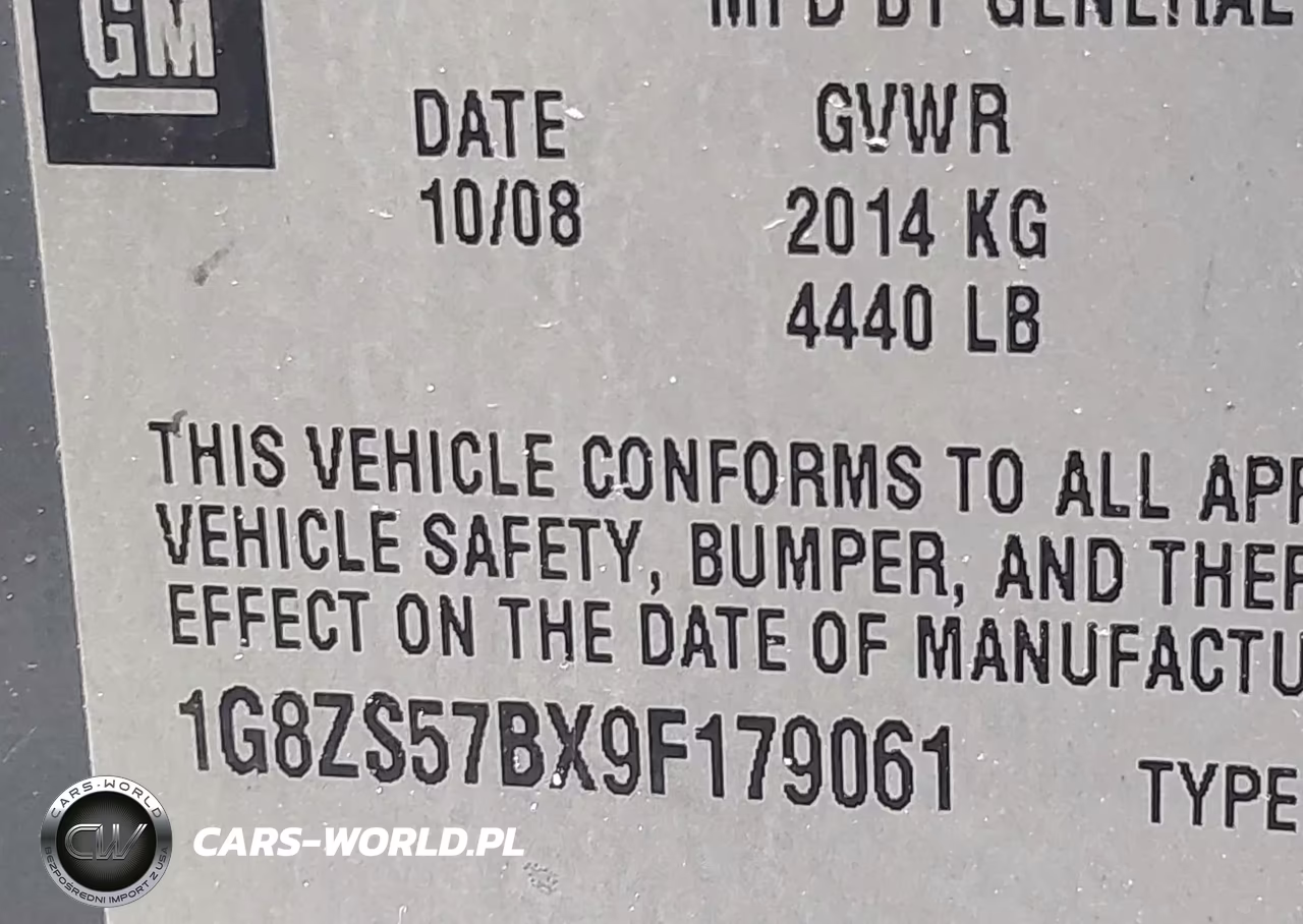 2009 Saturn Aura Xe VIN:1G8ZS57BX9F179061 - 9