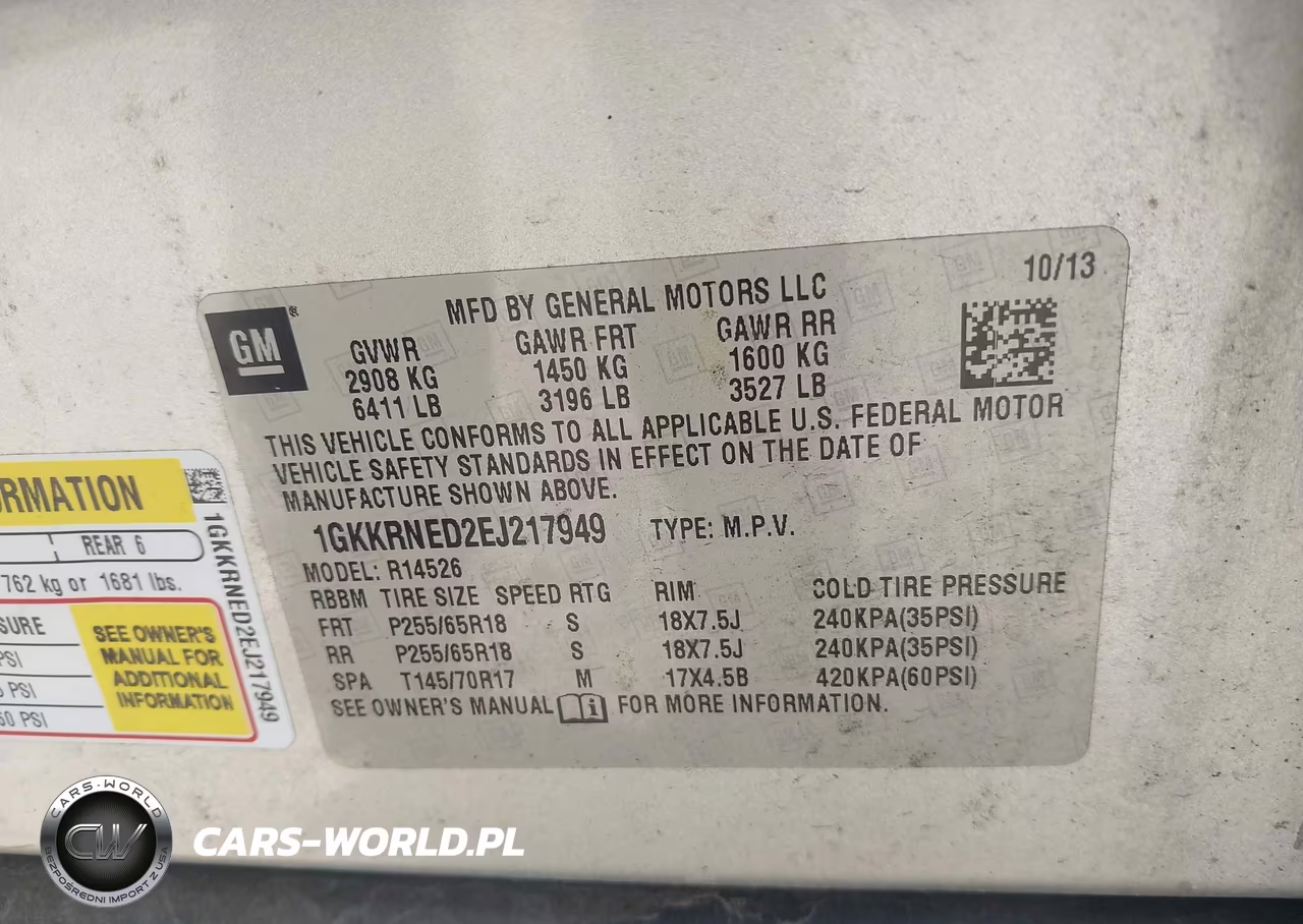 2014 GMC Acadia Sle-1 VIN:1GKKRNED2EJ217949 - 9