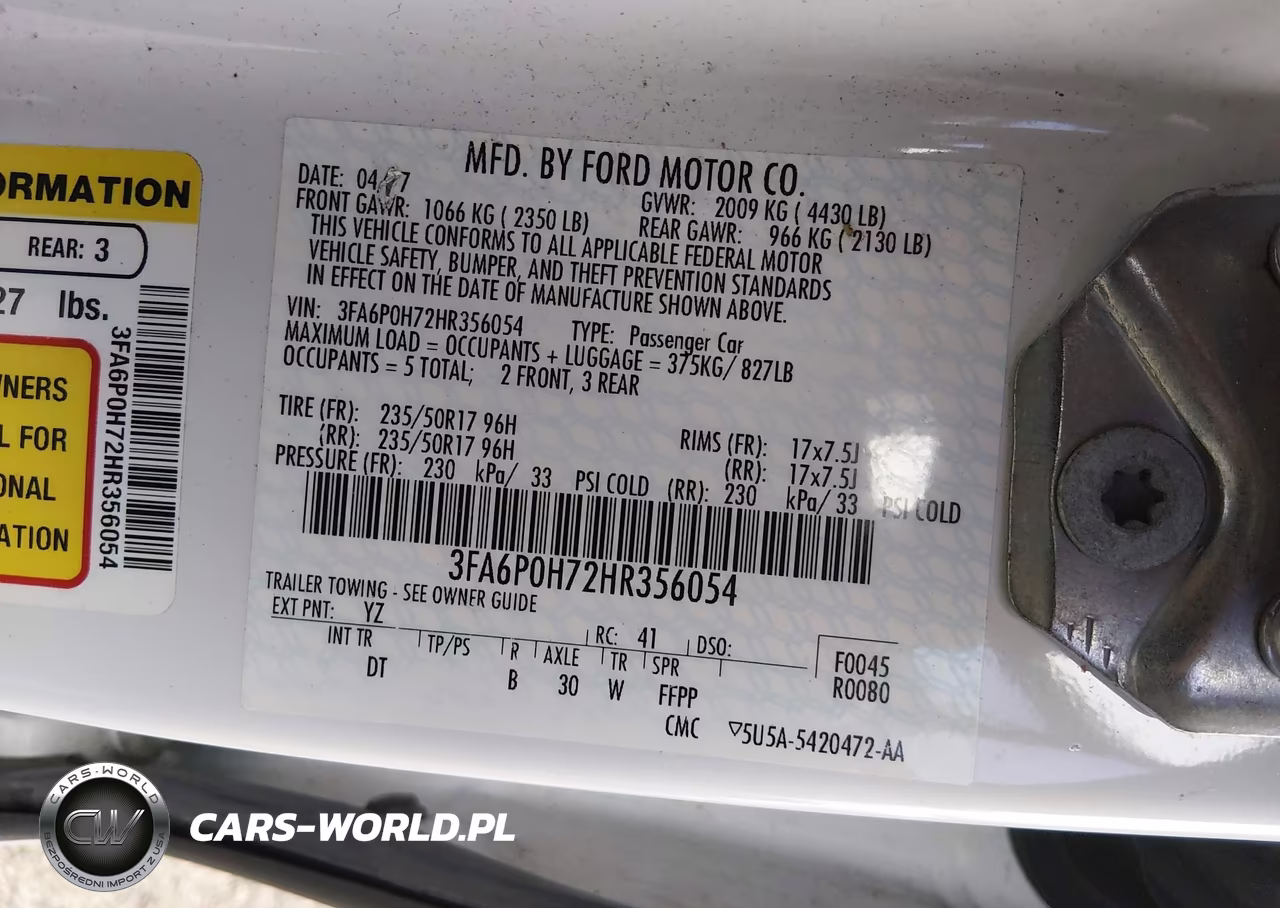 2017 Ford Fusion Se VIN:3FA6P0H72HR356054 - 9