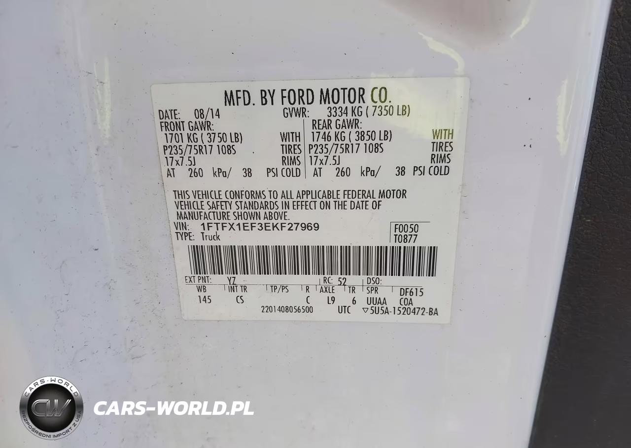 2014 Ford F-150 Xl VIN:1FTFX1EF3EKF27969 - 9