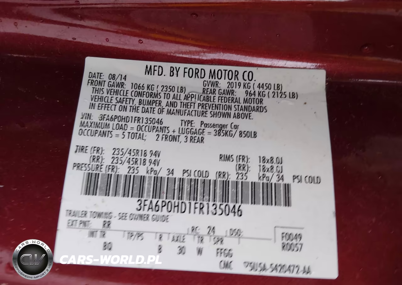 2015 Ford Fusion Se VIN:3FA6P0HD1FR135046 - 9