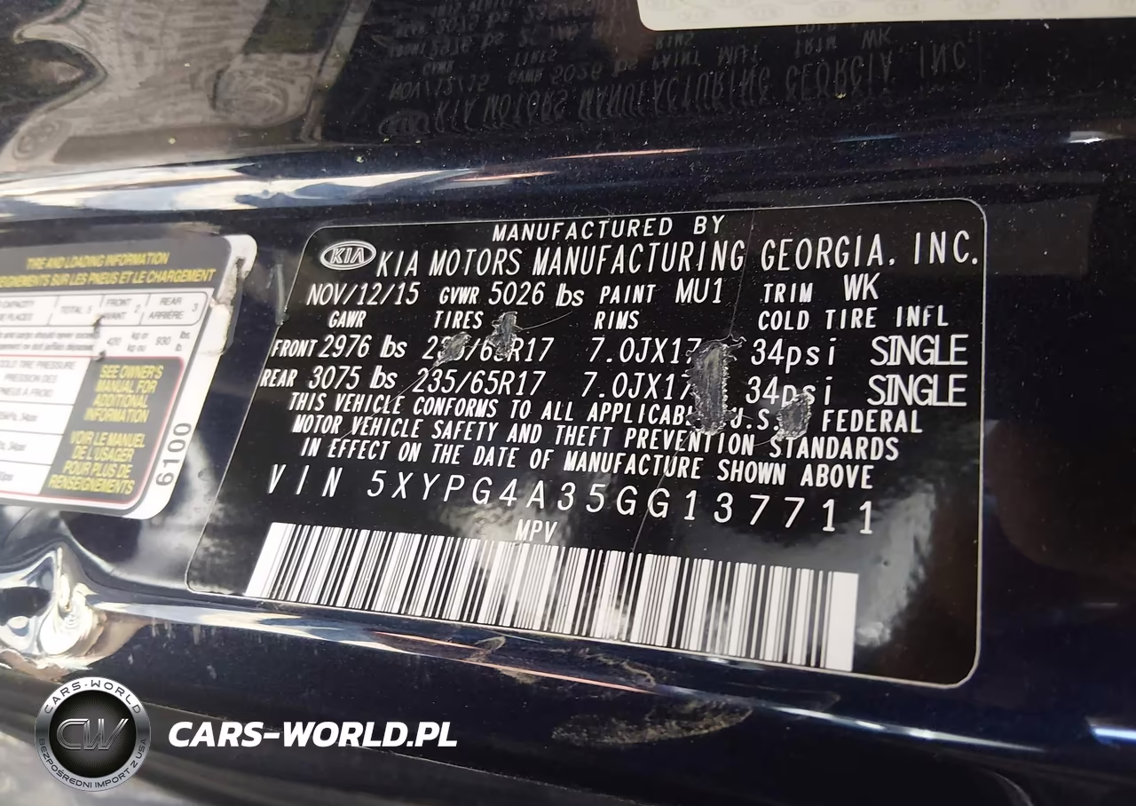 2016 Kia Sorento 2.4L Lx VIN:5XYPG4A35GG137711 - 9