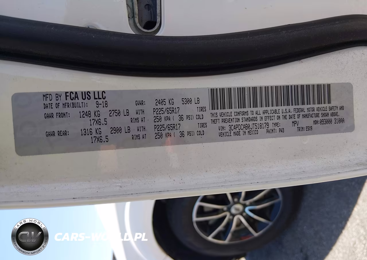 2018 Dodge Journey Se VIN:3C4PDCAB0JT518179 - 9
