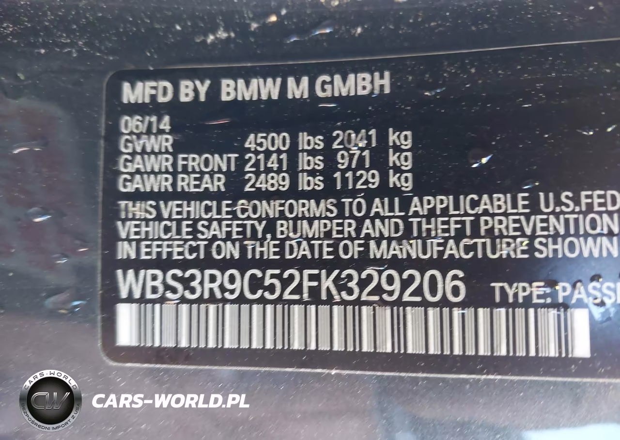 2015 BMW M4 VIN:WBS3R9C52FK329206 - 9