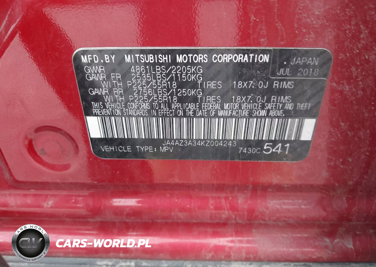 2019 Mitsubishi Outlander Sel VIN:JA4AZ3A34KZ004243 - 9