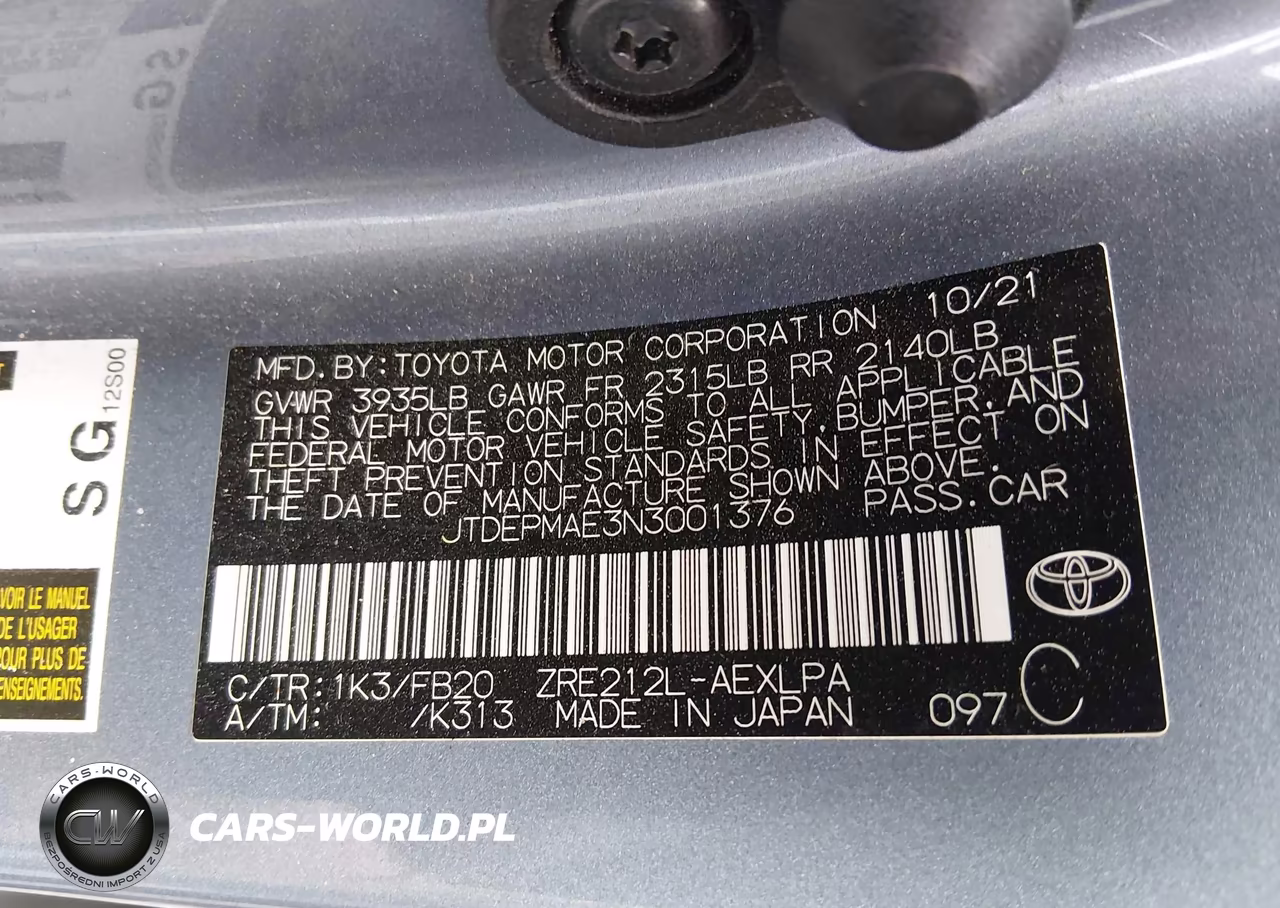 2022 Toyota Corolla Le VIN:JTDEPMAE3N3001376 - 9