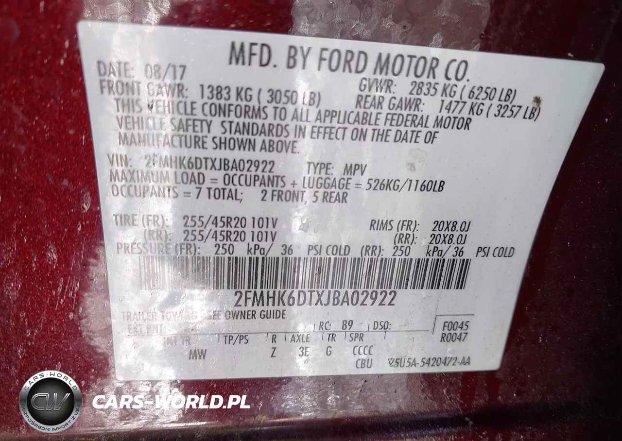 2018 Ford Flex Limited VIN:2FMHK6DTXJBA02922 - 9