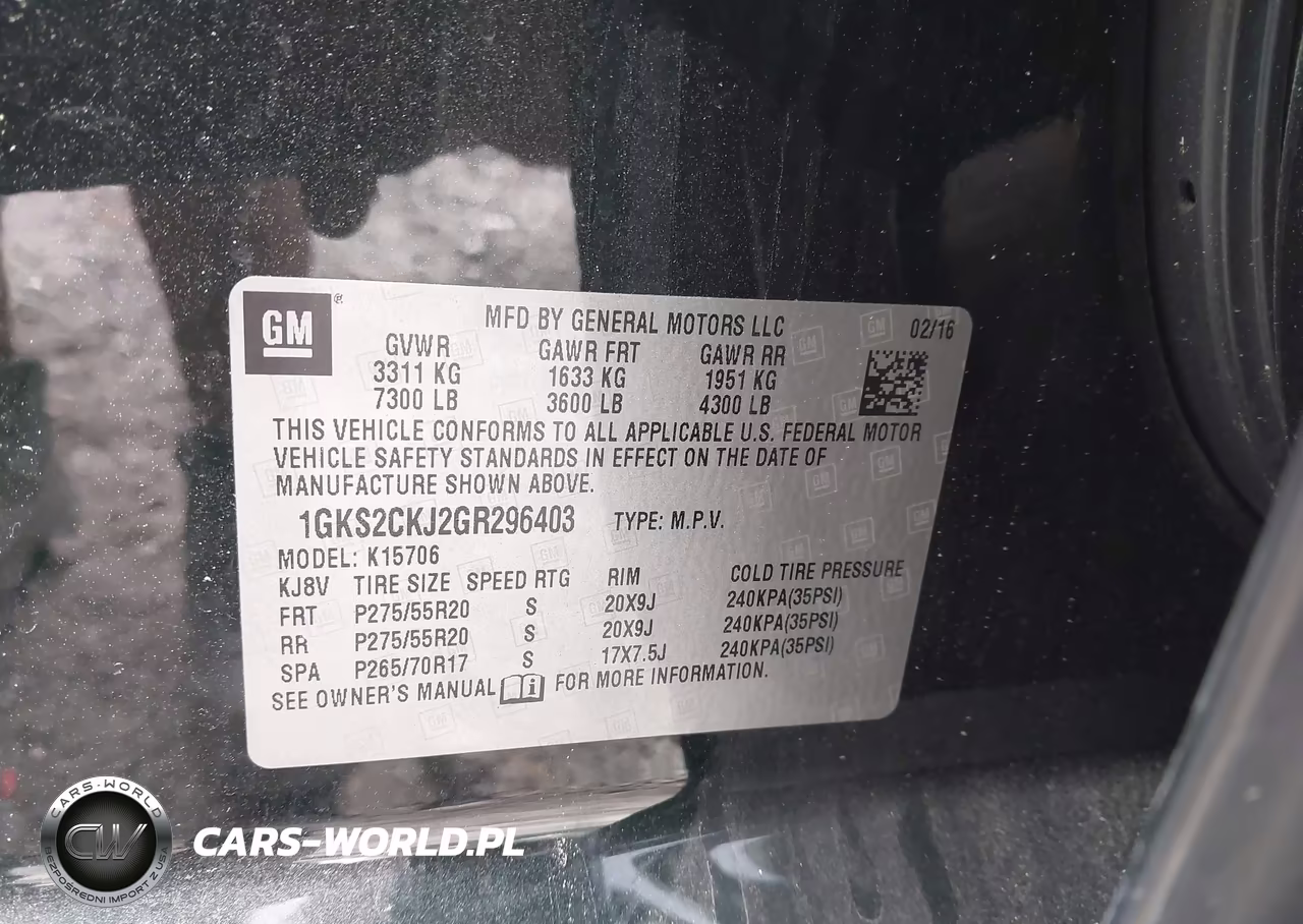 2016 GMC Yukon Denali VIN:1GKS2CKJ2GR296403 - 9