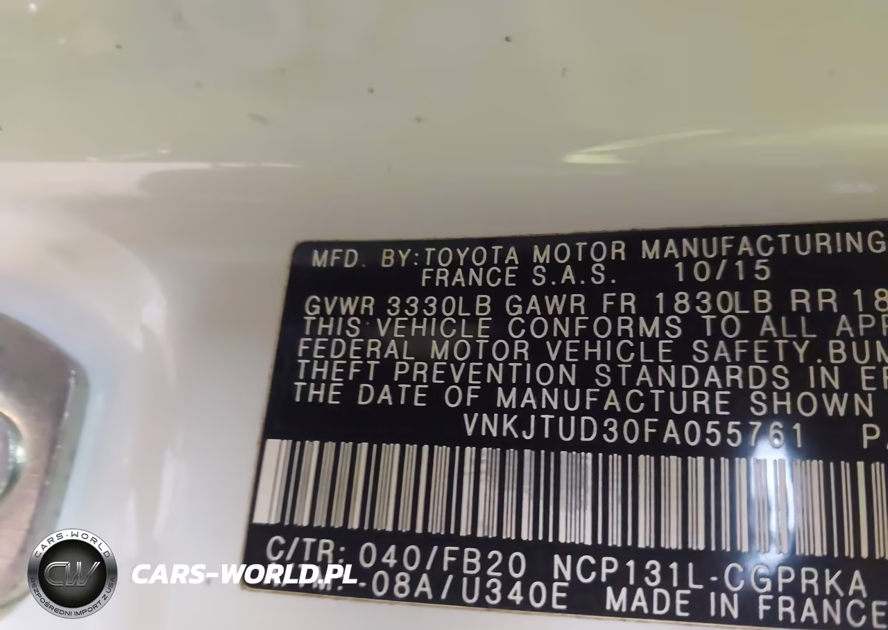2015 Toyota Yaris Le VIN:VNKJTUD30FA055761 - 9