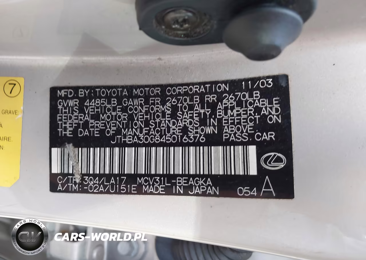 2004 Lexus Es 330 VIN:JTHBA30G845016376 - 9