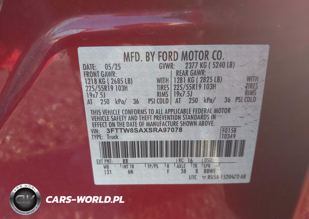 2025 Ford Maverick Lariat VIN:3FTTW8SAXSRA97078 - 9