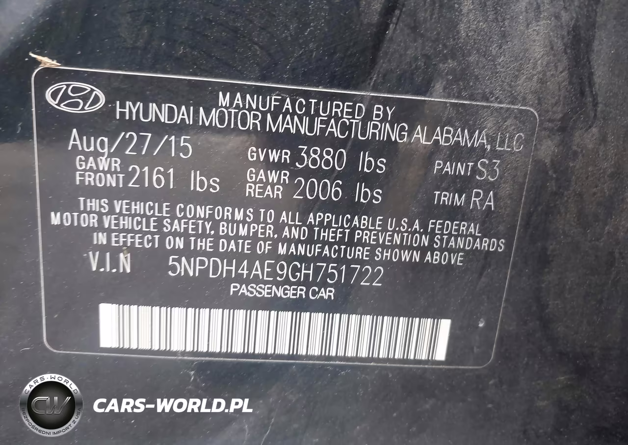 2016 Hyundai Elantra Se VIN:5NPDH4AE9GH751722 - 9