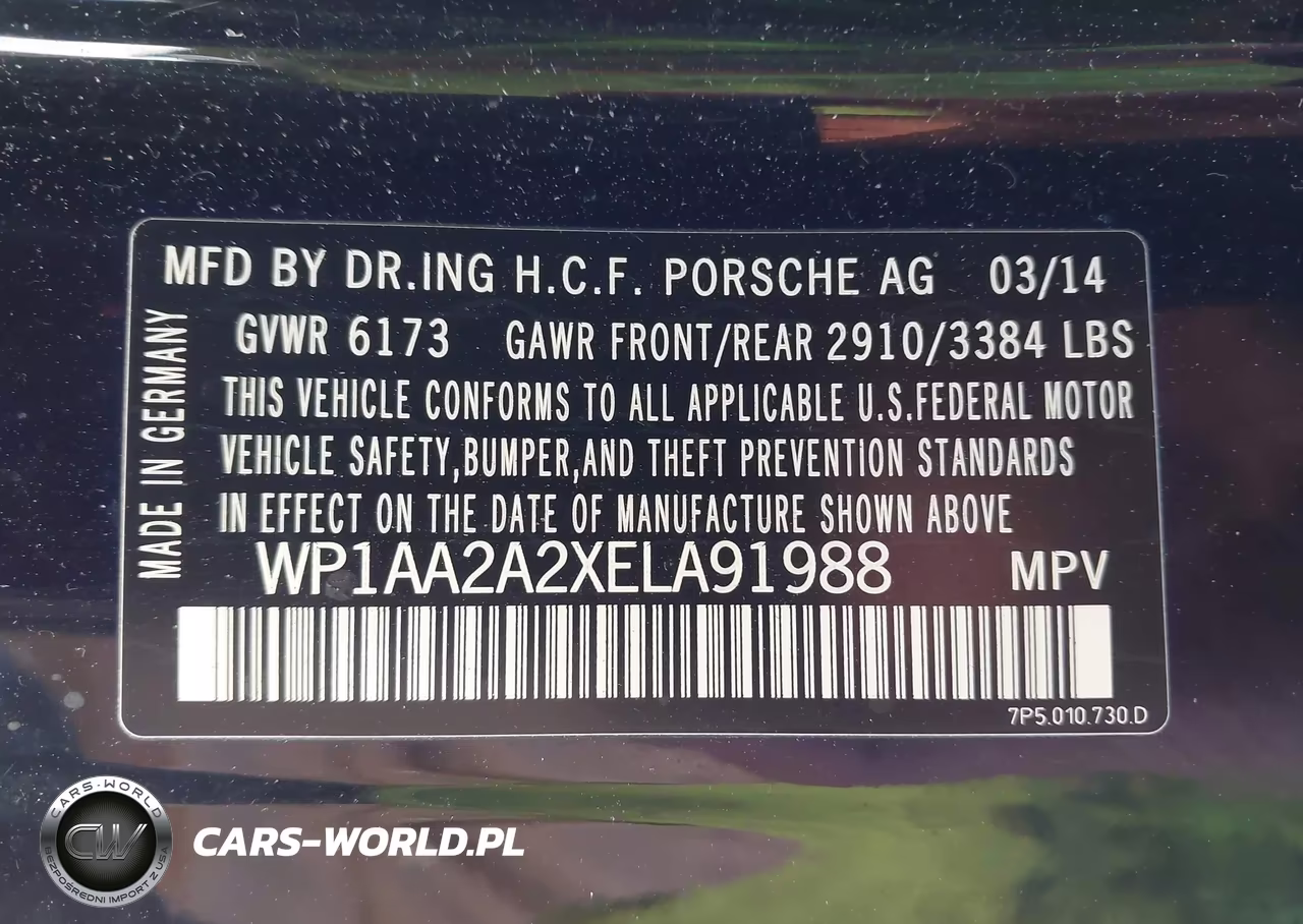 2014 Porsche Cayenne VIN:WP1AA2A2XELA91988 - 9