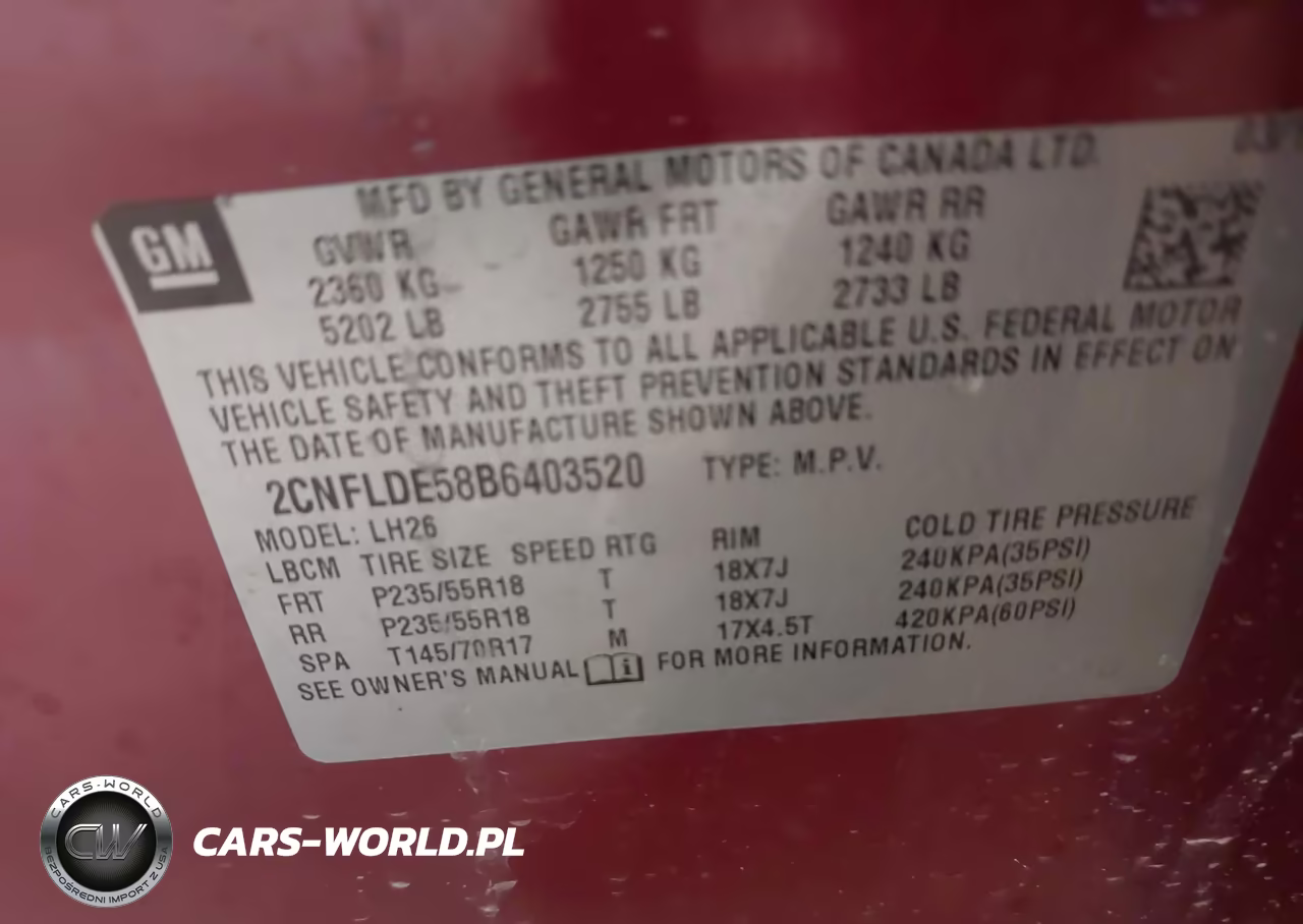 2011 Chevrolet Equinox 1Lt VIN:2CNFLDE58B6403520 - 9