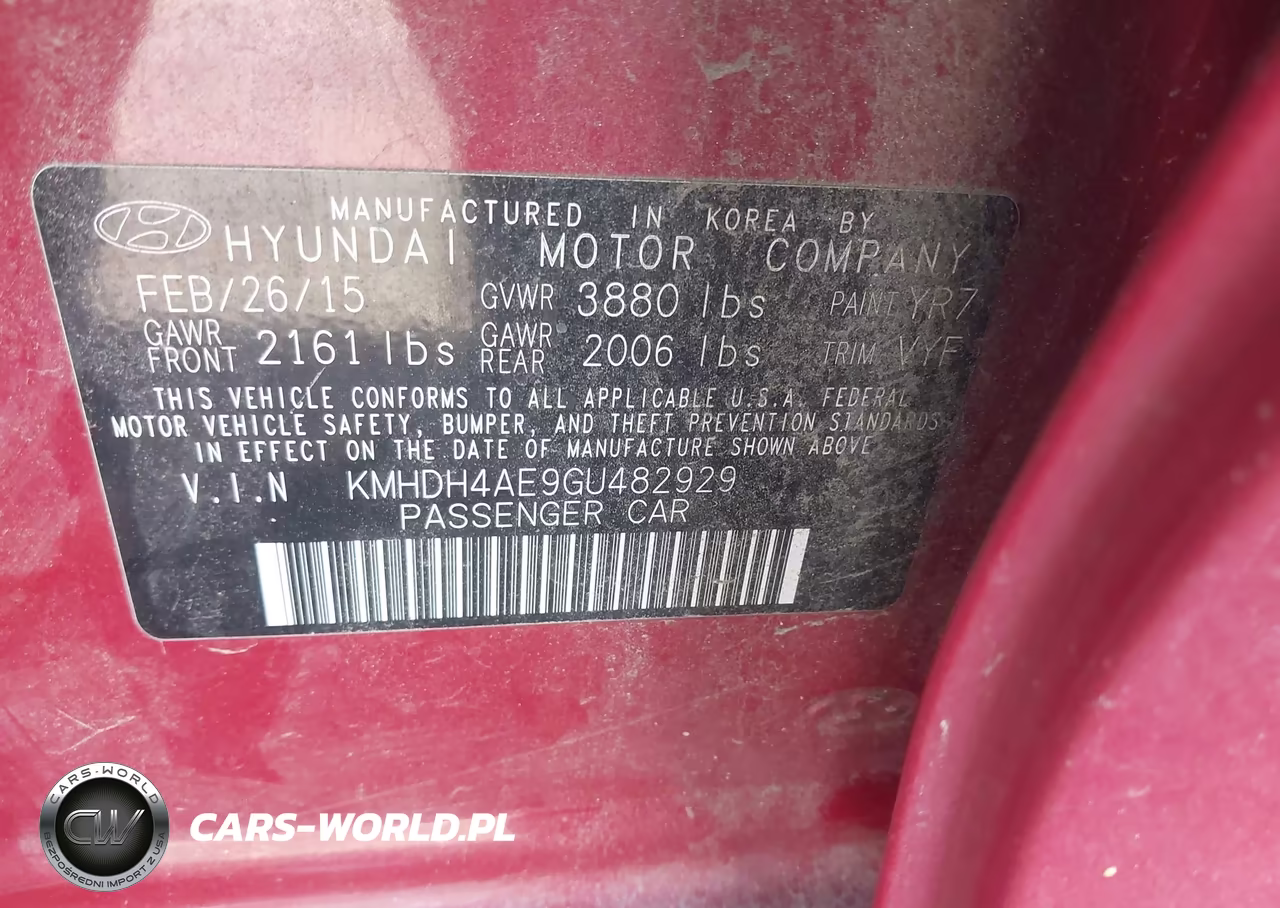 2016 Hyundai Elantra Se VIN:KMHDH4AE9GU482929 - 9