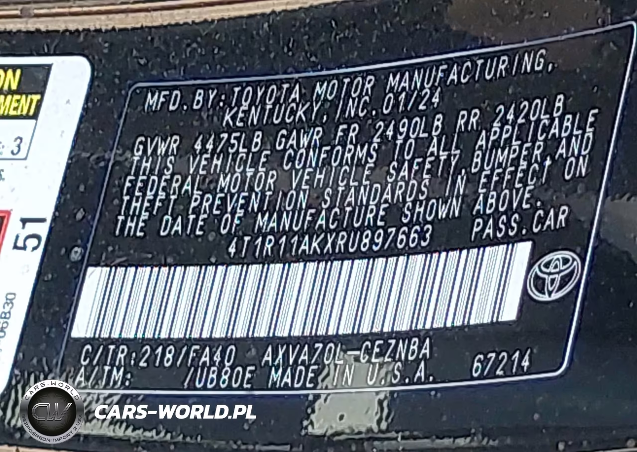 2024 Toyota Camry Le VIN:4T1R11AKXRU897663 - 9