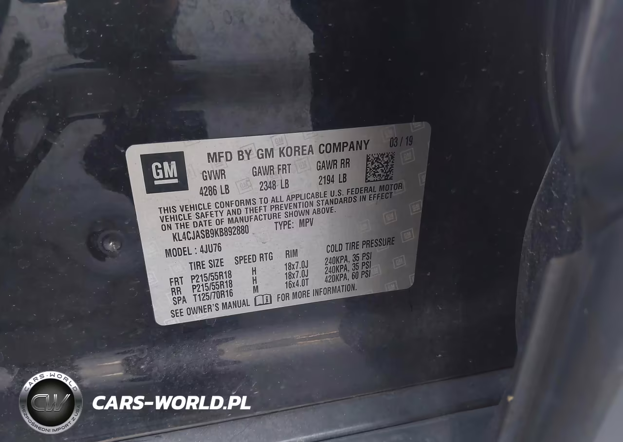 2019 Buick Encore Fwd Preferred VIN:KL4CJASB9KB892880 - 9