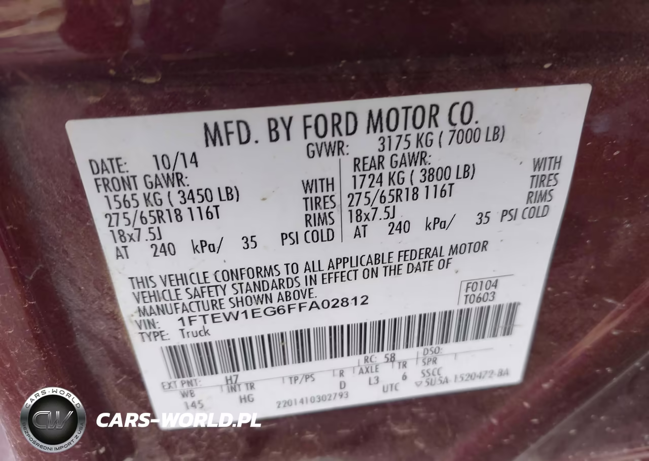 2015 Ford F-150 Lariat VIN:1FTEW1EG6FFA02812 - 9