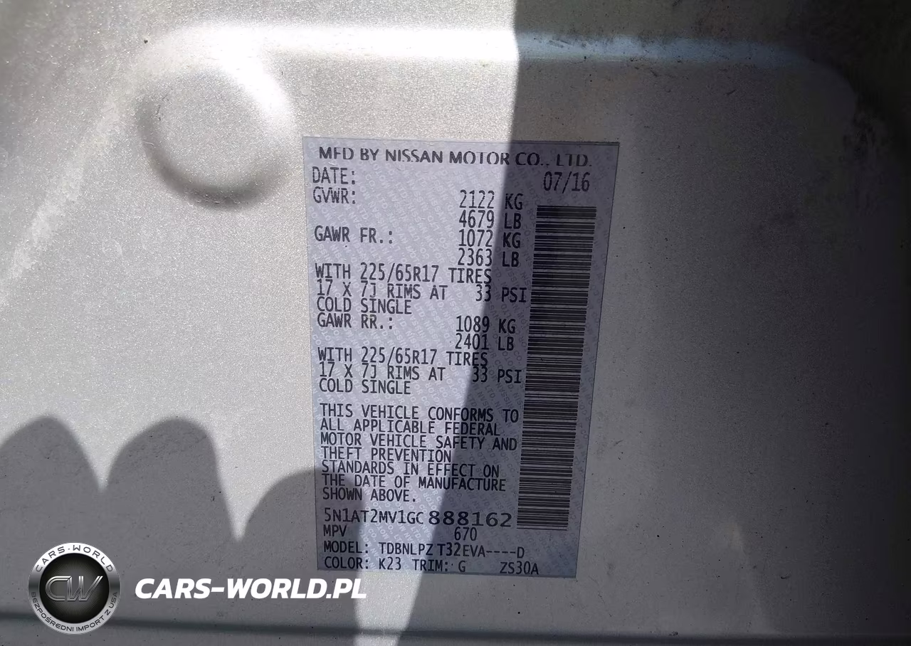 2016 NISSAN ROGUE S VIN:5N1AT2MV1GC888162 - 9