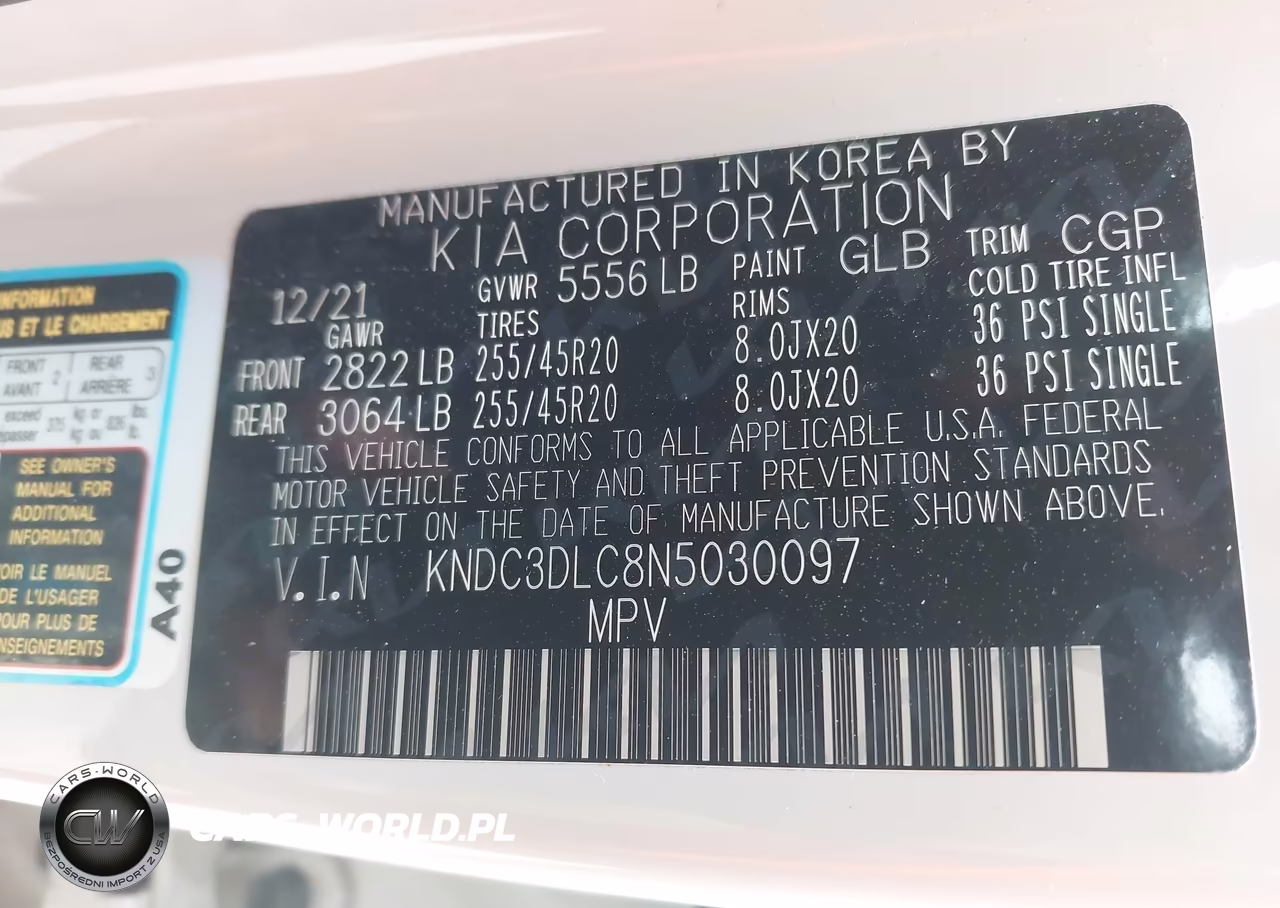 2022 Kia Ev6 Gt-Line VIN:KNDC3DLC8N5030097 - 9