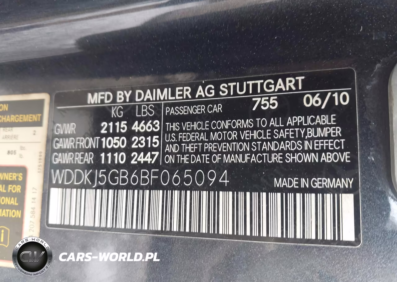 2011 Mercedes-Benz E 350 VIN:WDDKJ5GB6BF065094 - 9