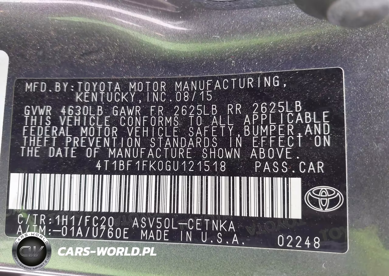 2016 Toyota Camry Le VIN:4T1BF1FK0GU121518 - 9