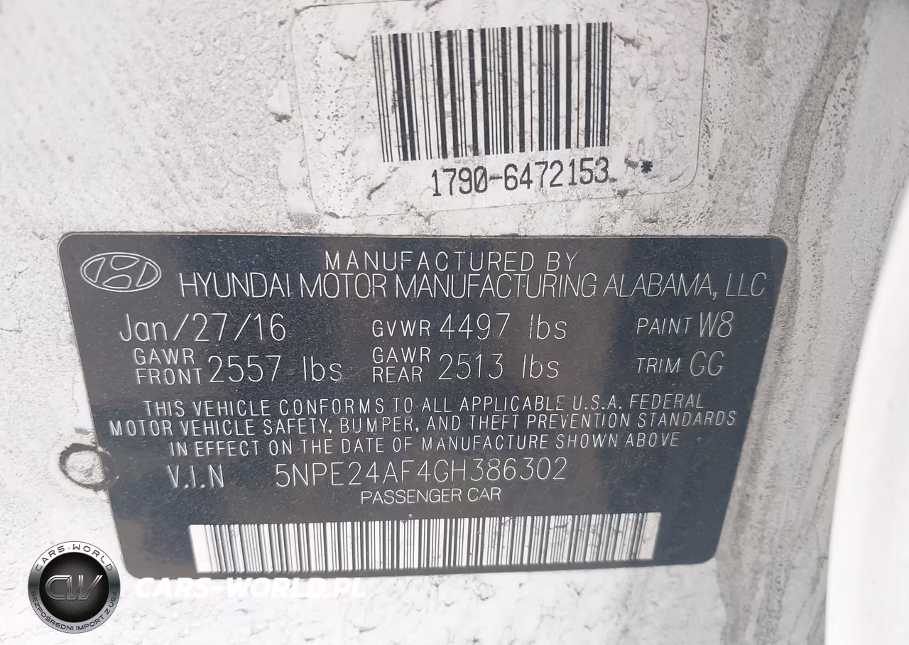2016 Hyundai Sonata VIN:5NPE24AF4GH386302 - 9