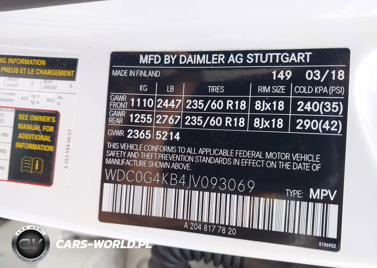 2018 Mercedes-Benz Glc 300 4Matic VIN:WDC0G4KB4JV093069 - 9