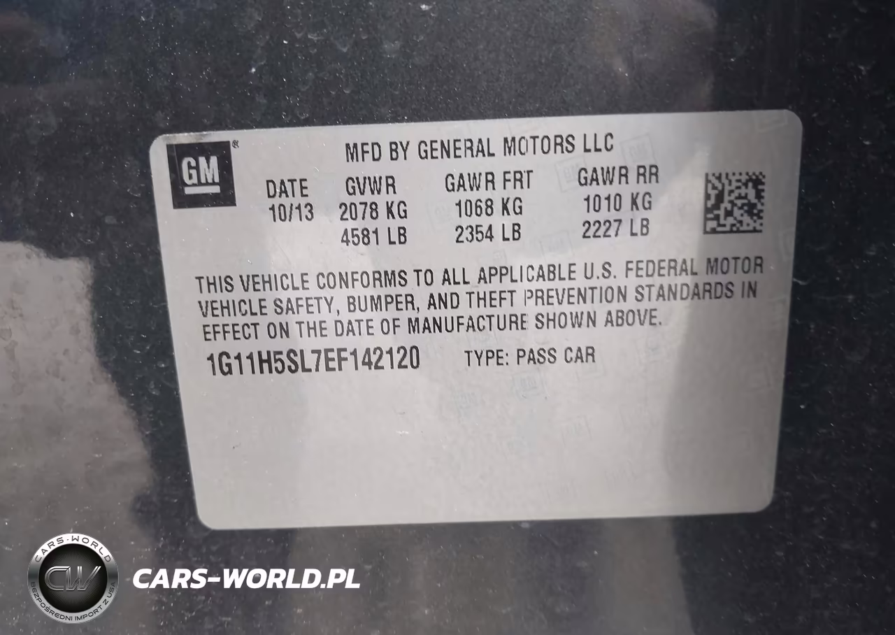 2014 Chevrolet Malibu 1Lz VIN:1G11H5SL7EF142120 - 9