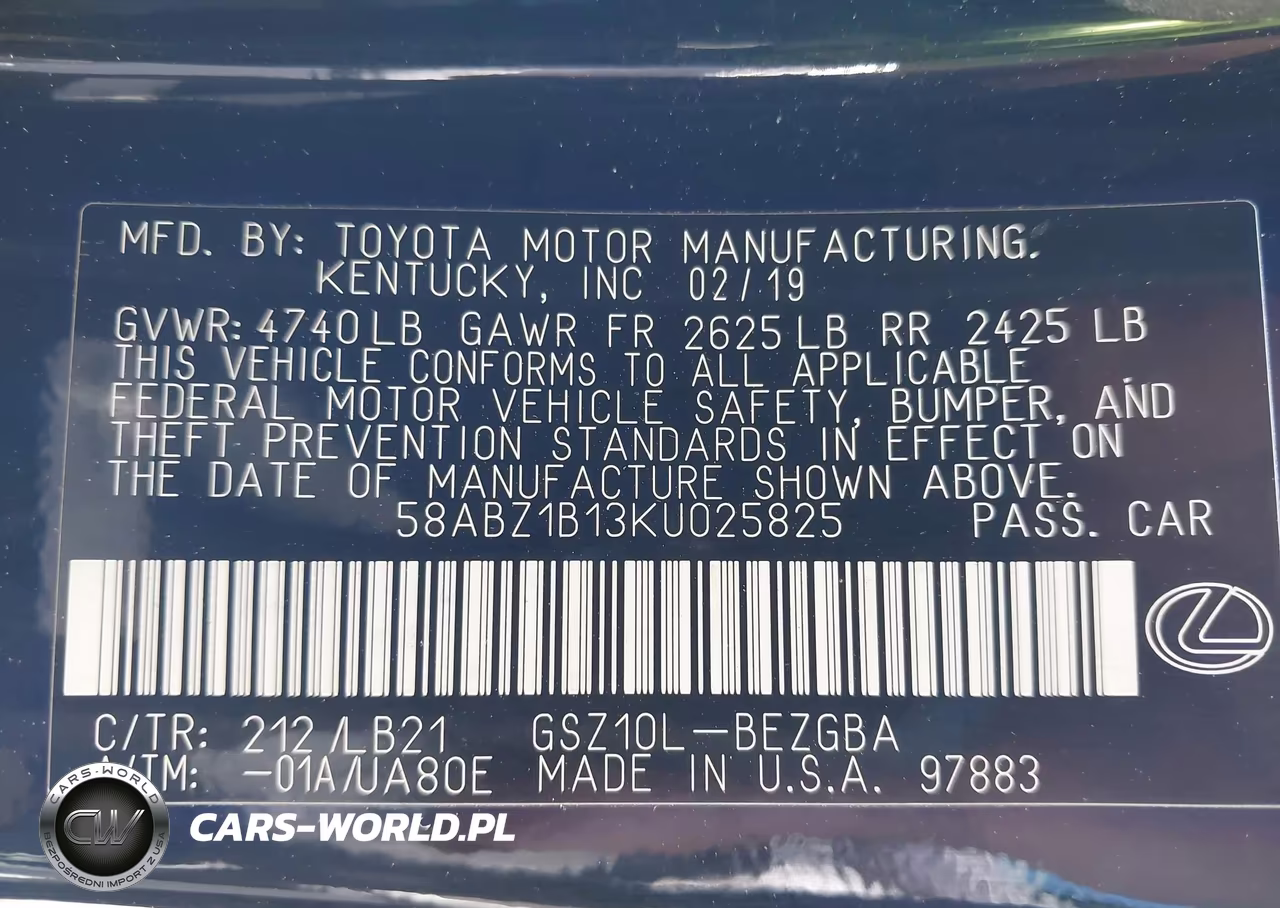 2019 Lexus Es 350 Luxury VIN:58ABZ1B13KU025825 - 9