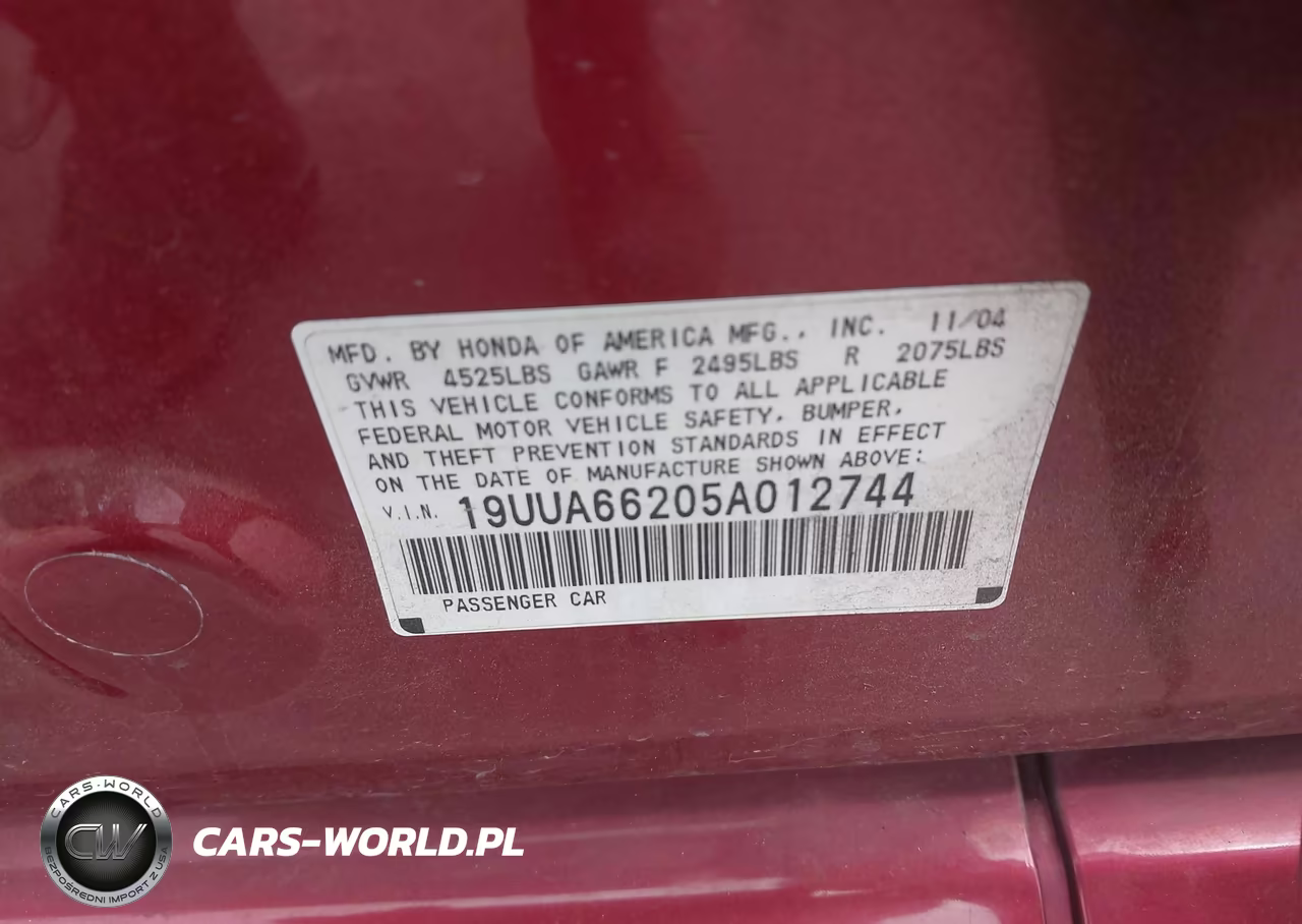 2005 Acura Tl VIN:19UUA66205A012744 - 9