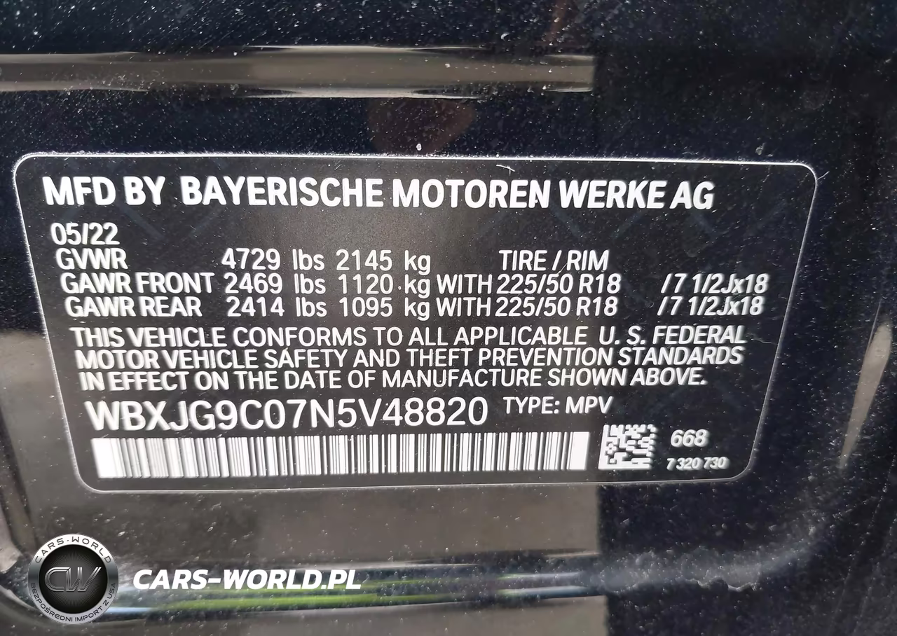 2022 BMW X1 xDrive28I VIN:WBXJG9C07N5V48820 - 9