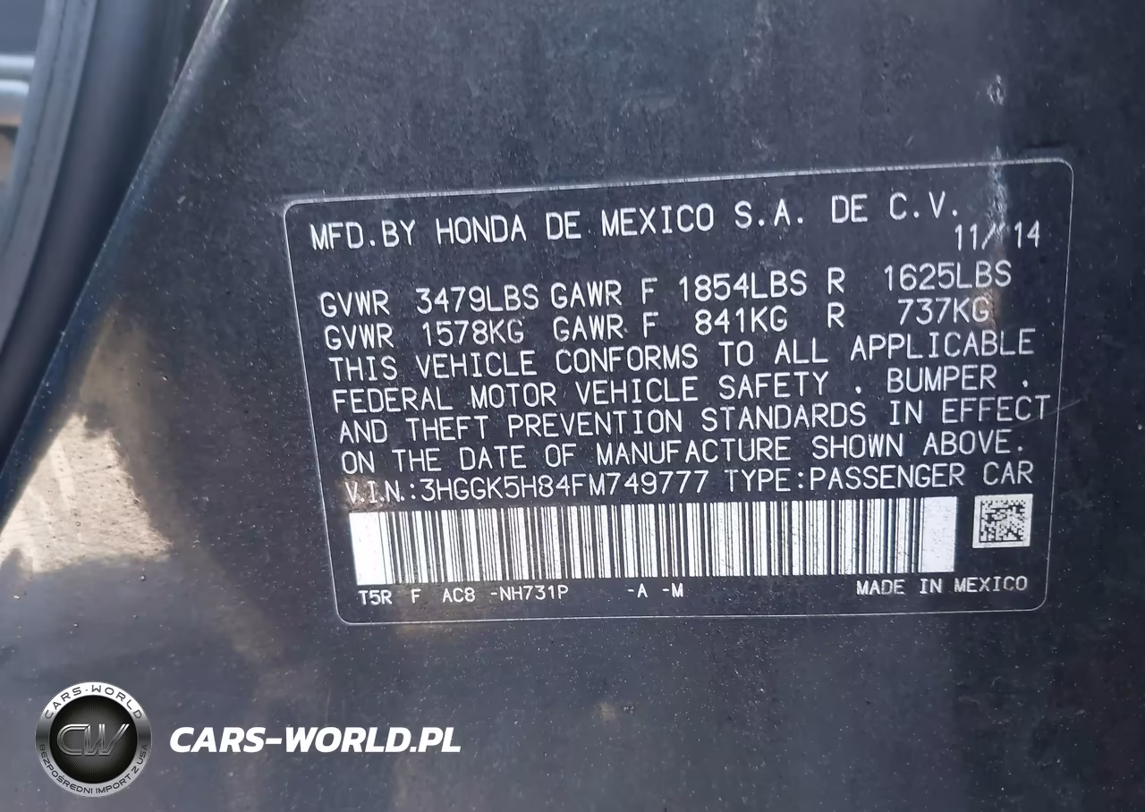 2015 Honda Fit Ex-Ex-L VIN:3HGGK5H84FM749777 - 9