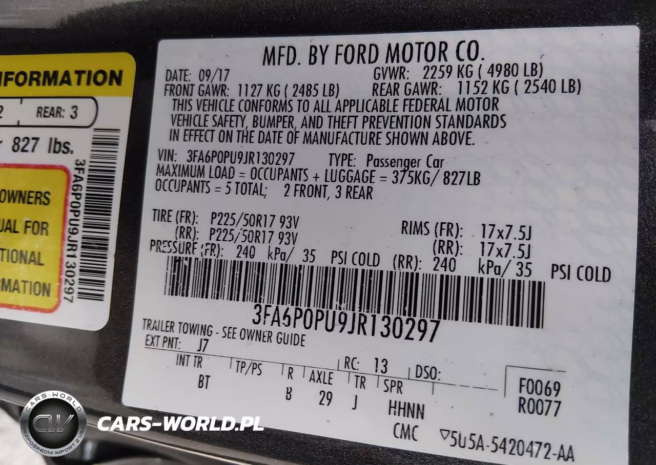 2018 Ford Fusion Energi Se Luxury VIN:3FA6P0PU9JR130297 - 9