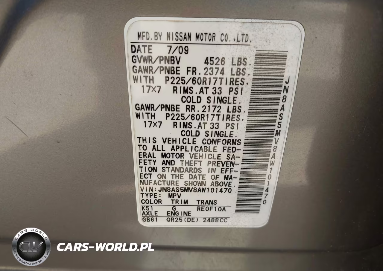 2010 Nissan Rogue Sl VIN:JN8AS5MV8AW101470 - 9