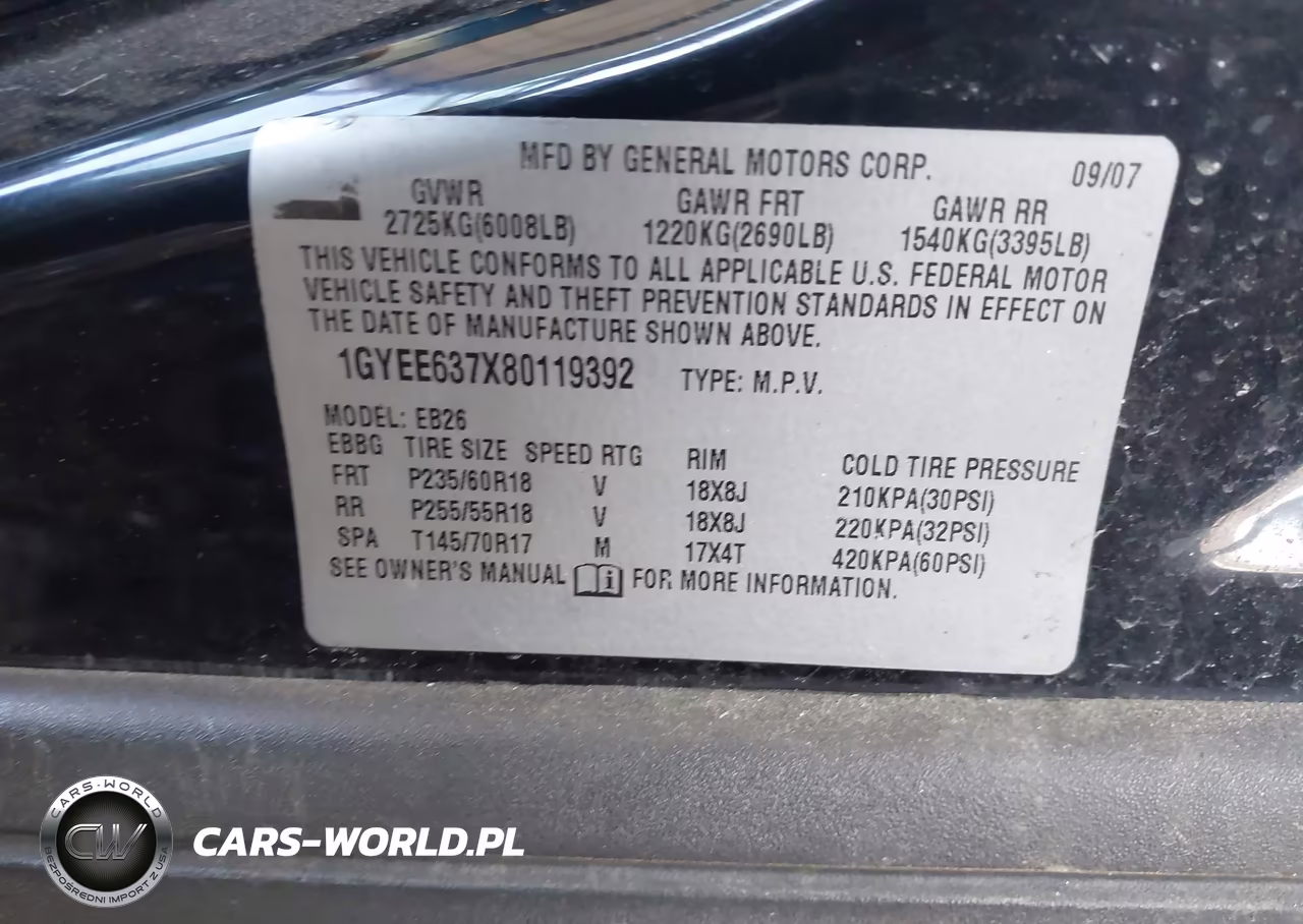 2008 Cadillac Srx V6 VIN:1GYEE637X80119392 - 9